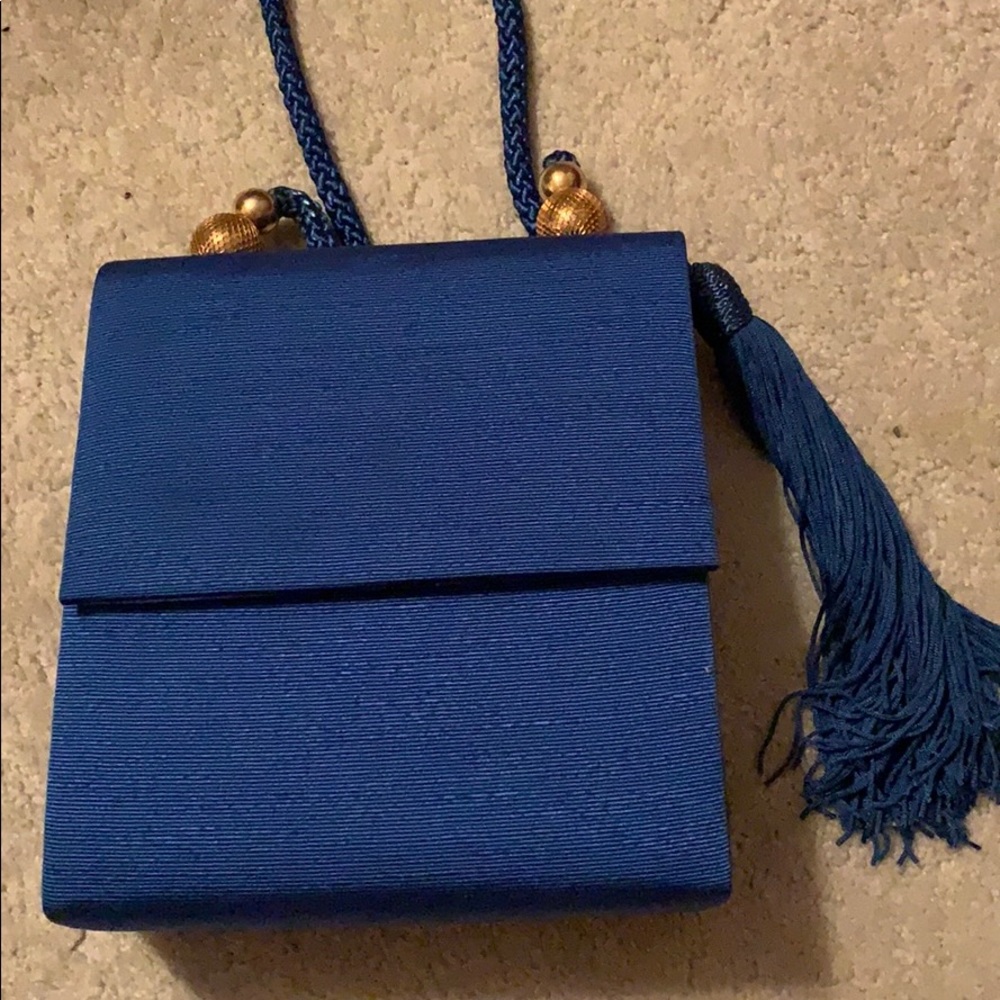 Blue crossbody purse